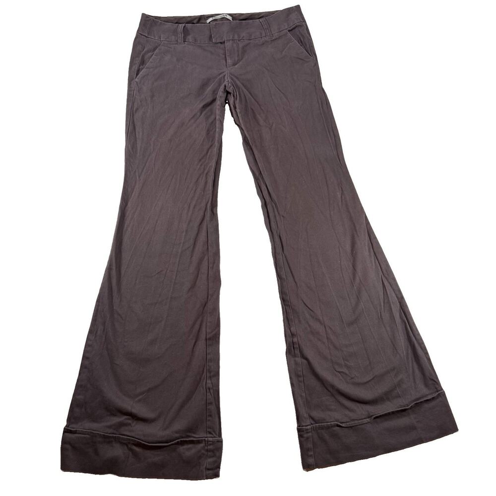 Vintage Spacegirl Brand Gray Flare Pants Womens Size 9 Low Rise Bell Bottoms